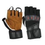 Finger less Suede Leather Gloves
