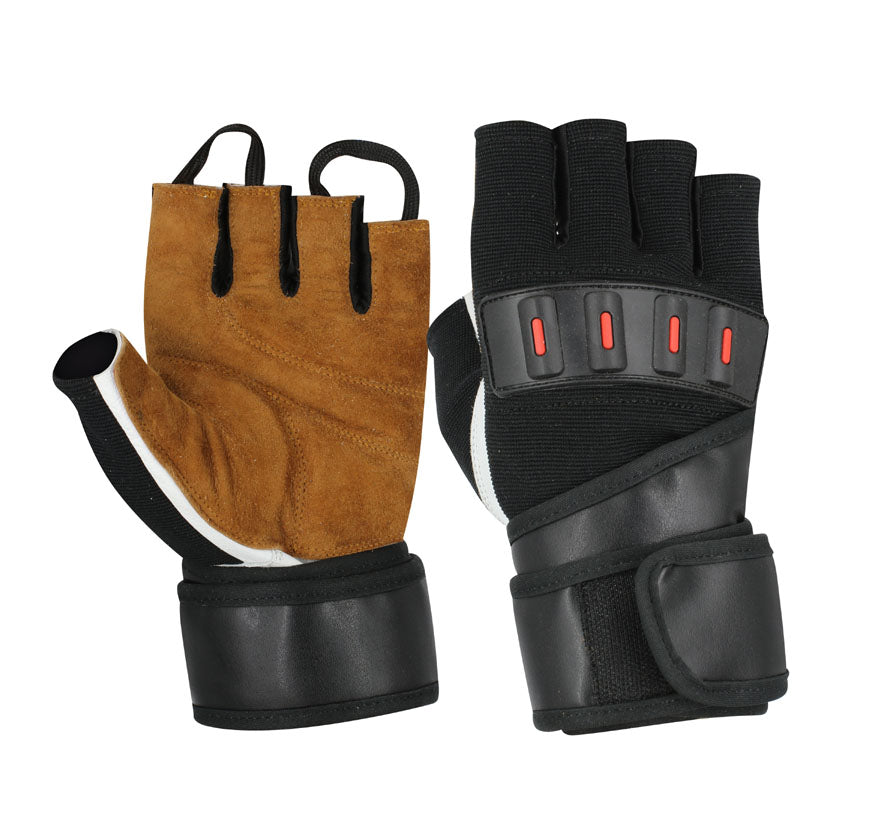 Finger less Suede Leather Gloves