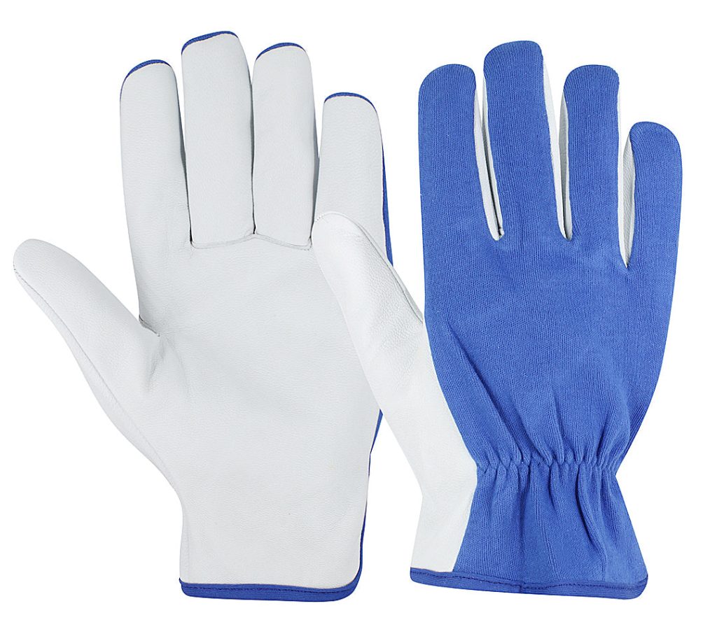 Blue Goatskin Leather Assembly Gloves