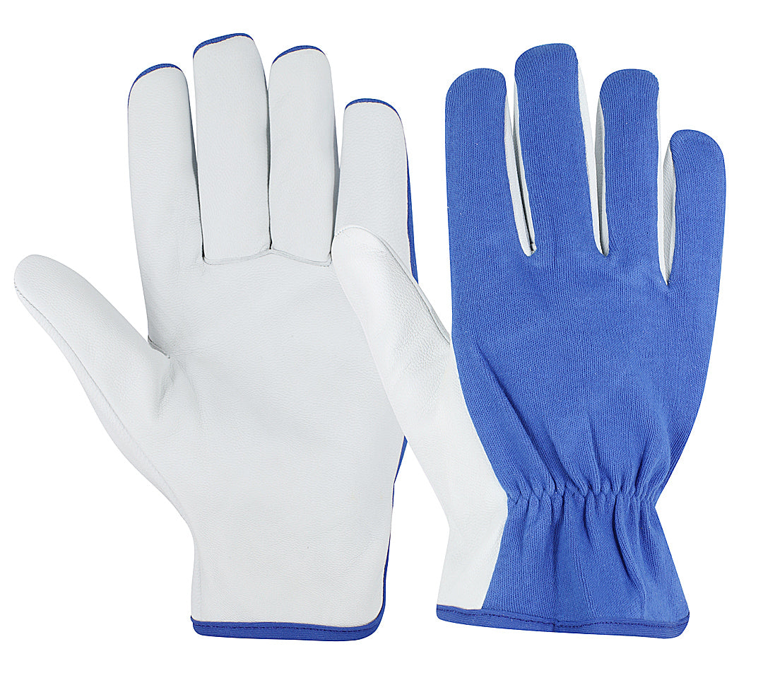 Blue Goatskin Leather Assembly Gloves