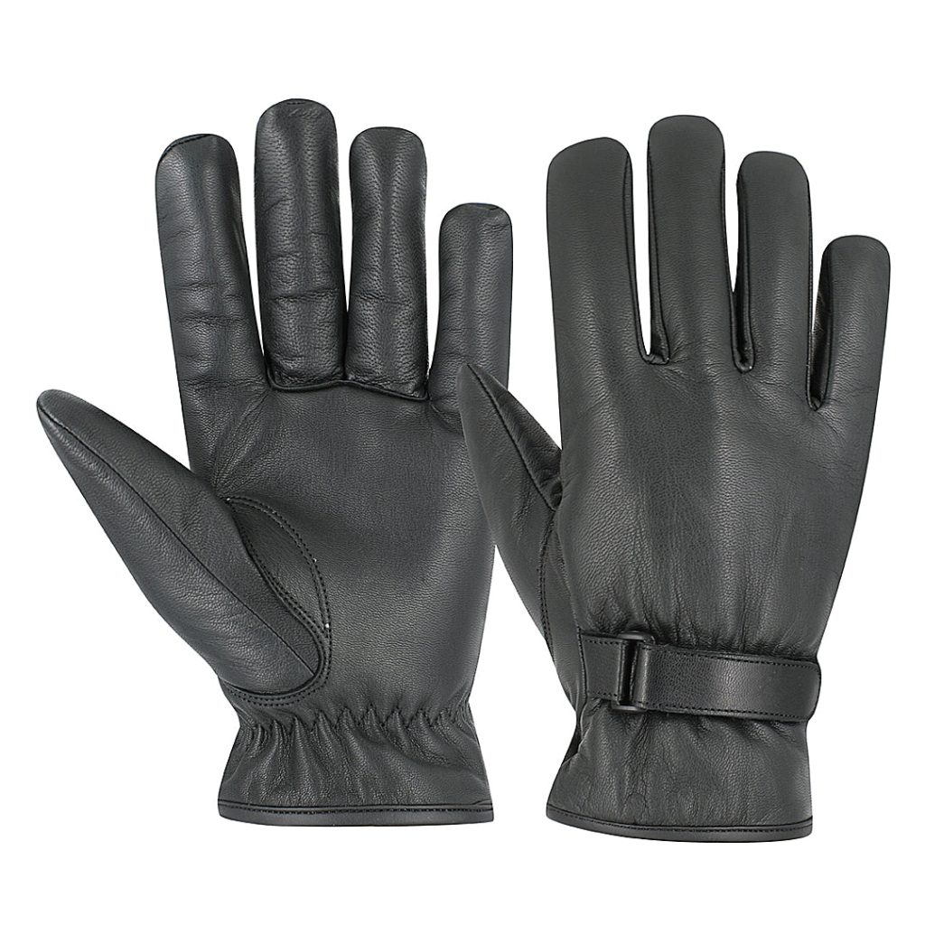 Black Leather Driving Gloves