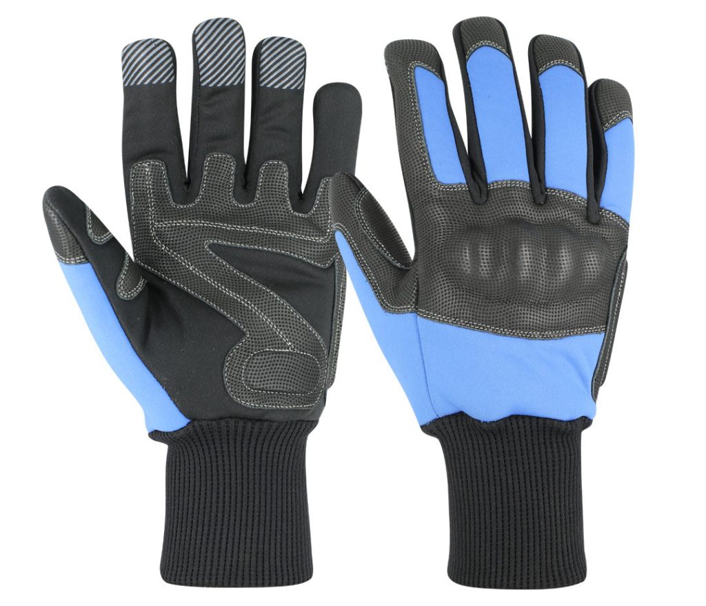 Non Slip Silicon & Cowhide Digital Leather Mechanic Gloves